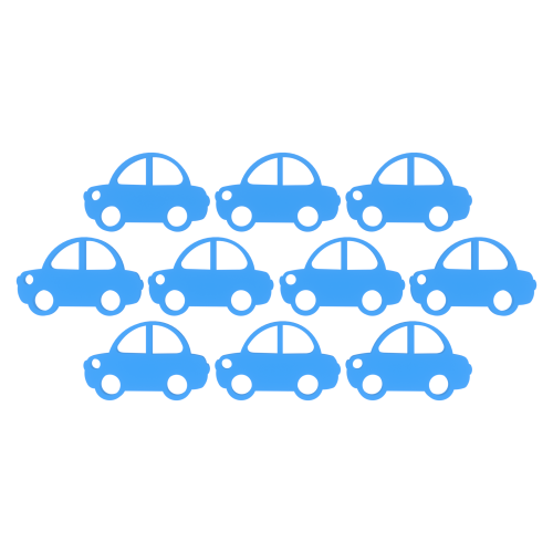 Auto większe niebieskie