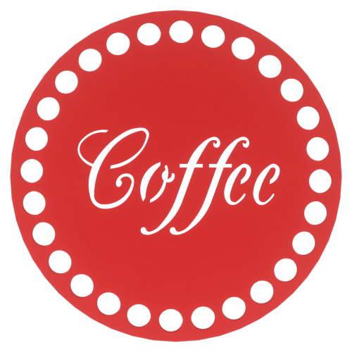 Podkładka pod kubek coffee bez ziaren czerwony