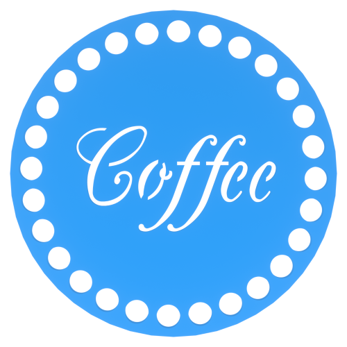 Podkładka pod kubek coffee bez ziaren niebieski
