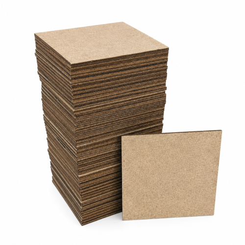 Kwadraty drewniane do ozdabiania 50 sztuk 10x10cm surowy HDF