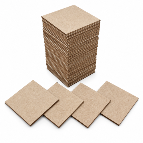 Kwadraty drewniane do ozdabiania 50 sztuk 8x8cm surowy HDF