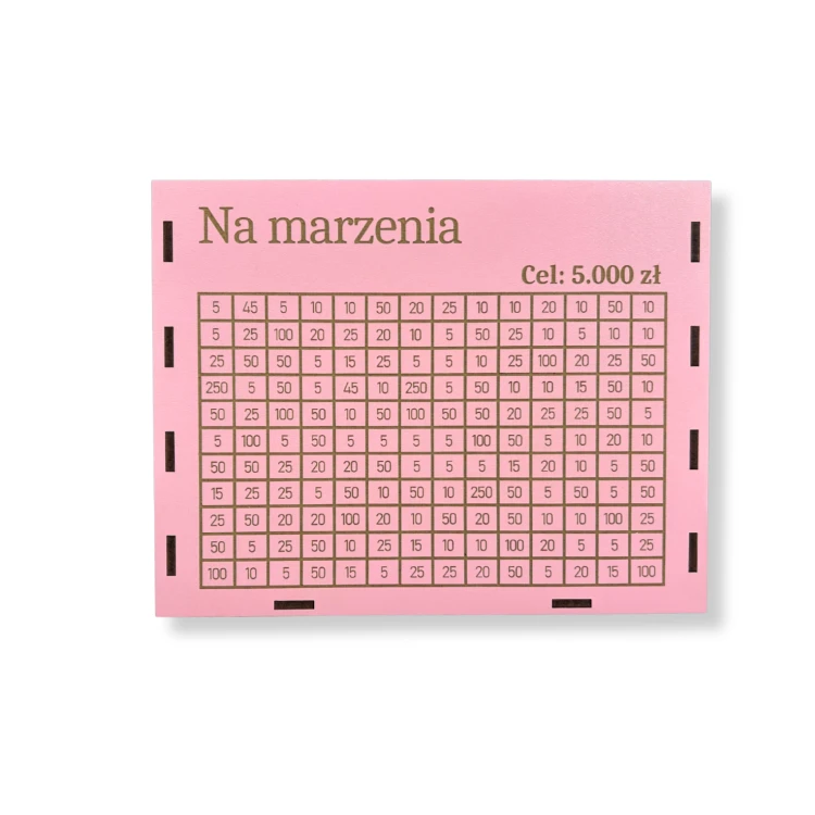 Skarbonka Na marzenia 5000 zł RÓŻOWA - widok 3