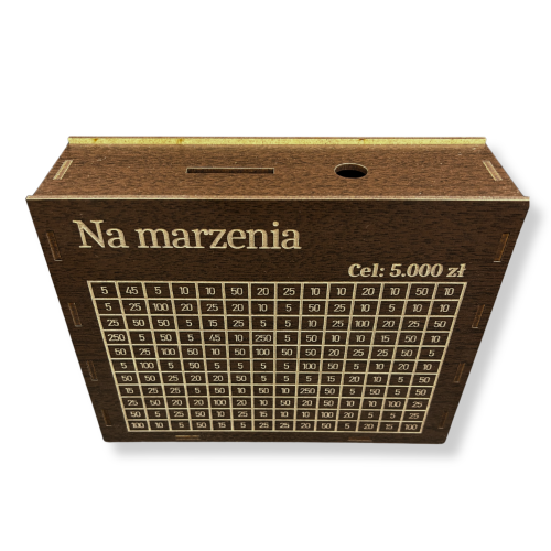 Skarbonka Na marzenia 5000 zł WENGE - widok 2