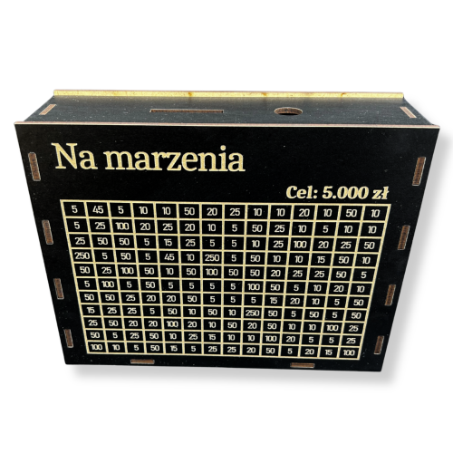 Skarbonka Na marzenia 5000 zł CZARNA - widok 2