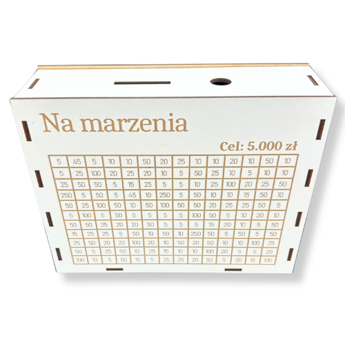 Skarbonka Na marzenia 5000 zł BIAŁA - widok 2