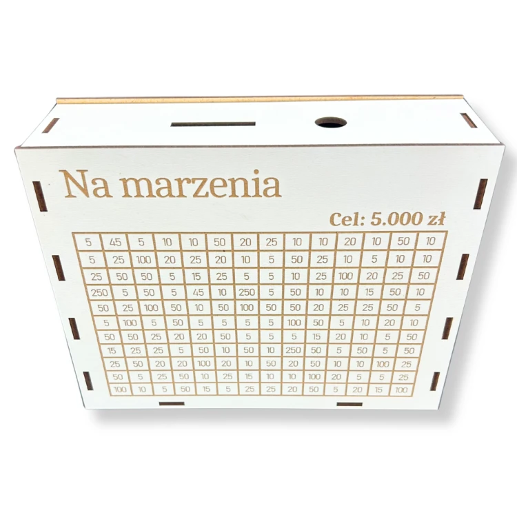 Skarbonka Na marzenia 5000 zł BIAŁA - widok 2