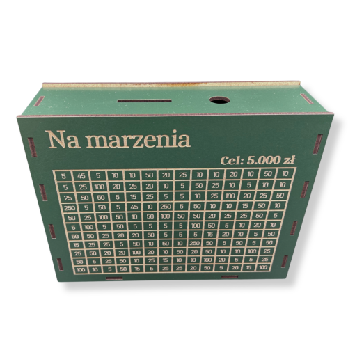 Skarbonka Na marzenia 5000 zł ZIELONA - widok 2