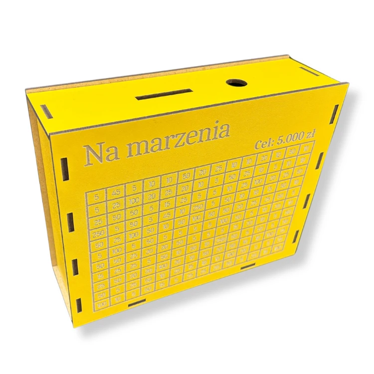 Skarbonka Na marzenia 5000 zł ŻÓŁTA