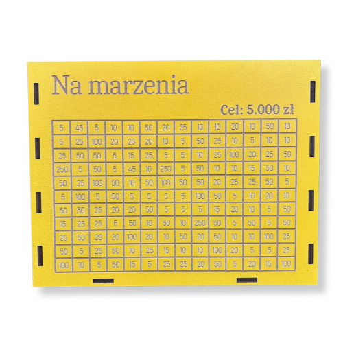 Skarbonka Na marzenia 5000 zł ŻÓŁTA - widok 2