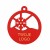 Bombka z logo firmy - Czerwony HDF - P0544