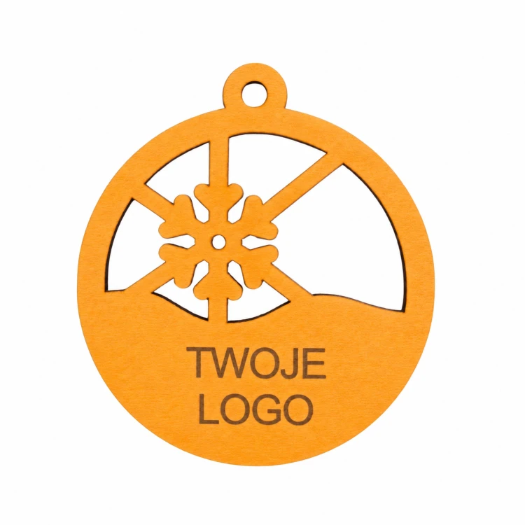 Bombka z logo firmy - Pomarańczowy HDF - P0544