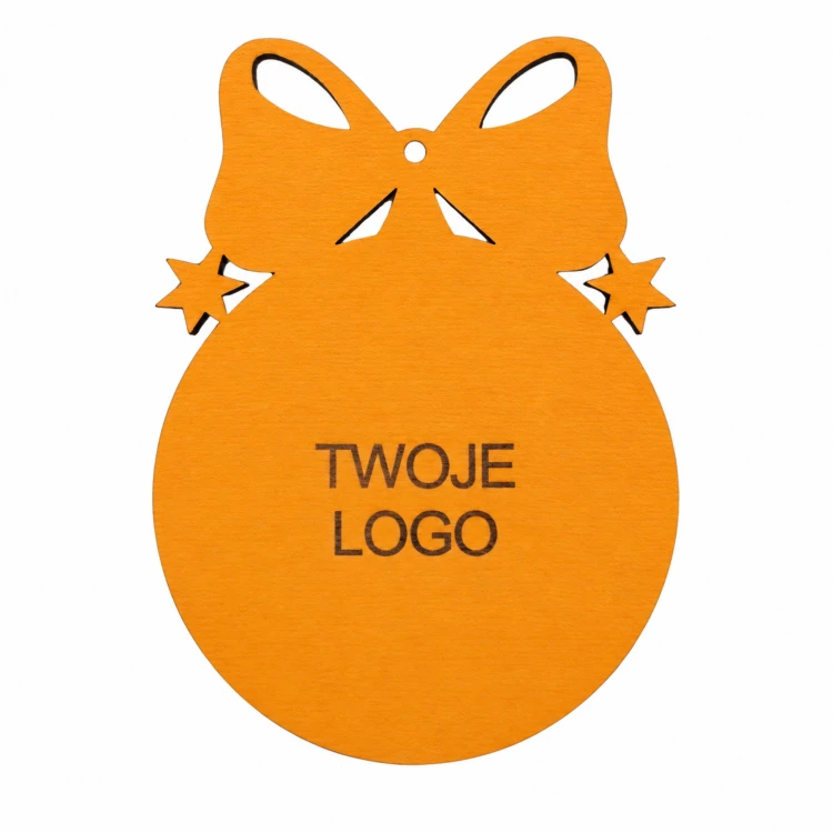 Bombka z logo firmy - Pomarańczowy HDF - P0545