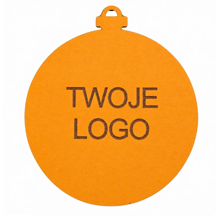 Bombka z logo firmy - Pomarańczowy HDF - P0548