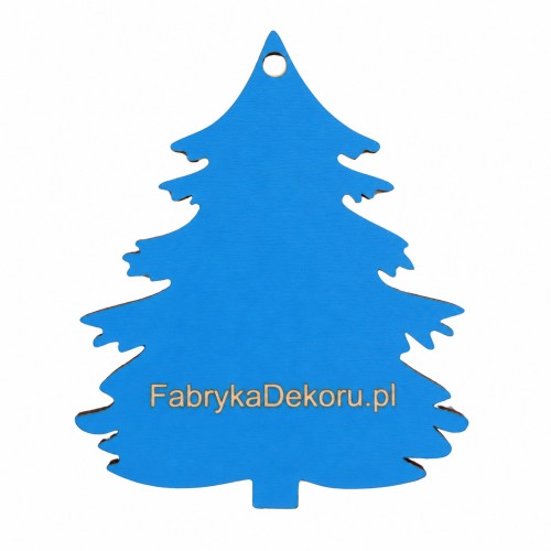 Choinka z logo firmy - Niebieski HDF - P0552