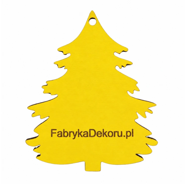 Choinka z logo firmy - Żółty HDF - P0552