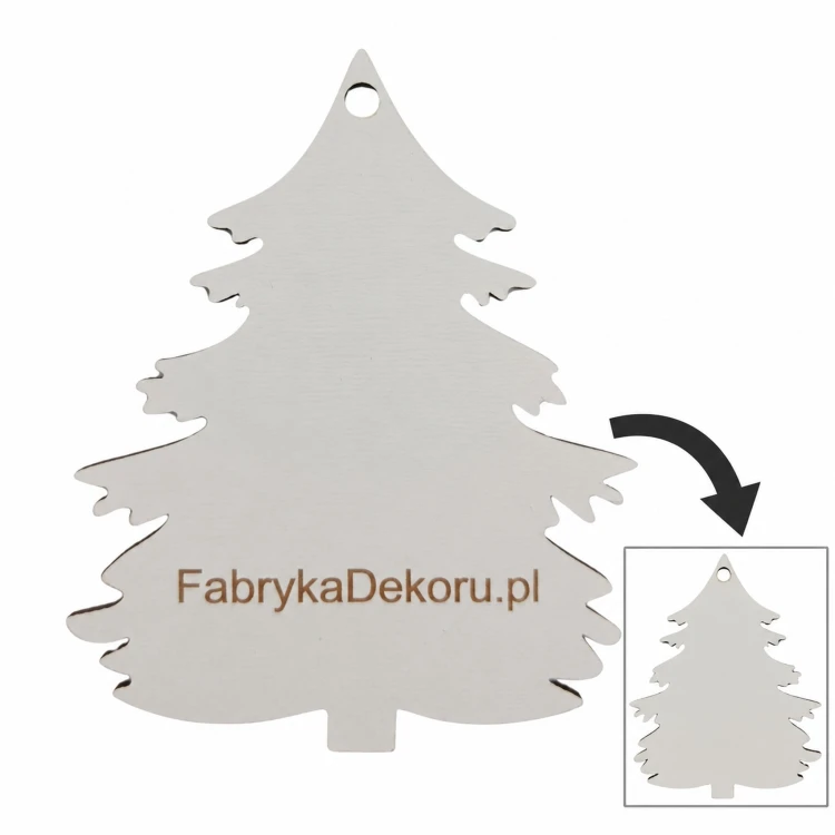 Choinka z logo firmy - Biały dwustronny HDF - P0552