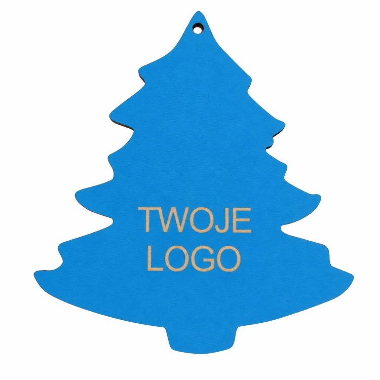 Choinka z logo firmy - Niebieski HDF - P0555