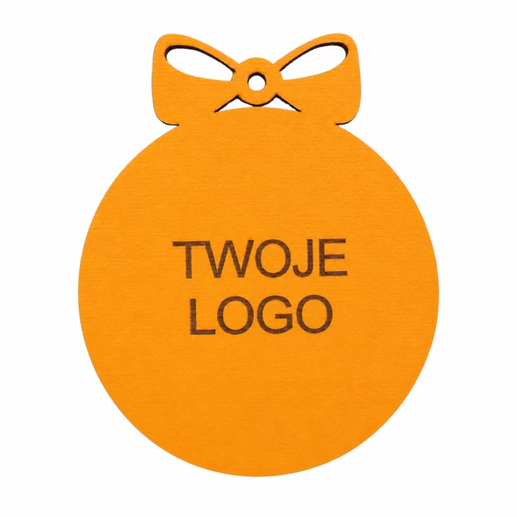 Bombka z logo firmy - Pomarańczowy HDF - P0565