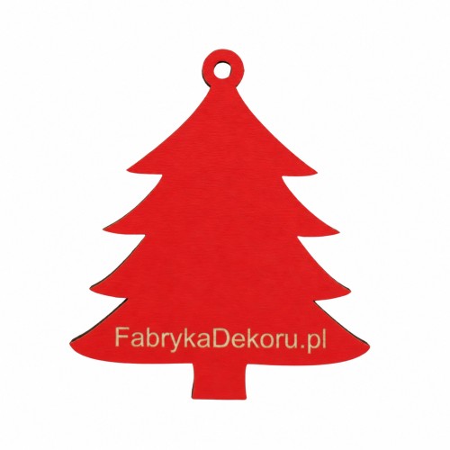 Choinka z logo firmy - Czerwony HDF - P0567