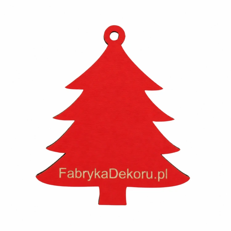 Choinka z logo firmy - Czerwony HDF - P0567