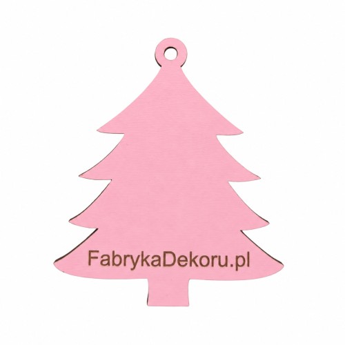 Choinka z logo firmy - Różowy HDF - P0567