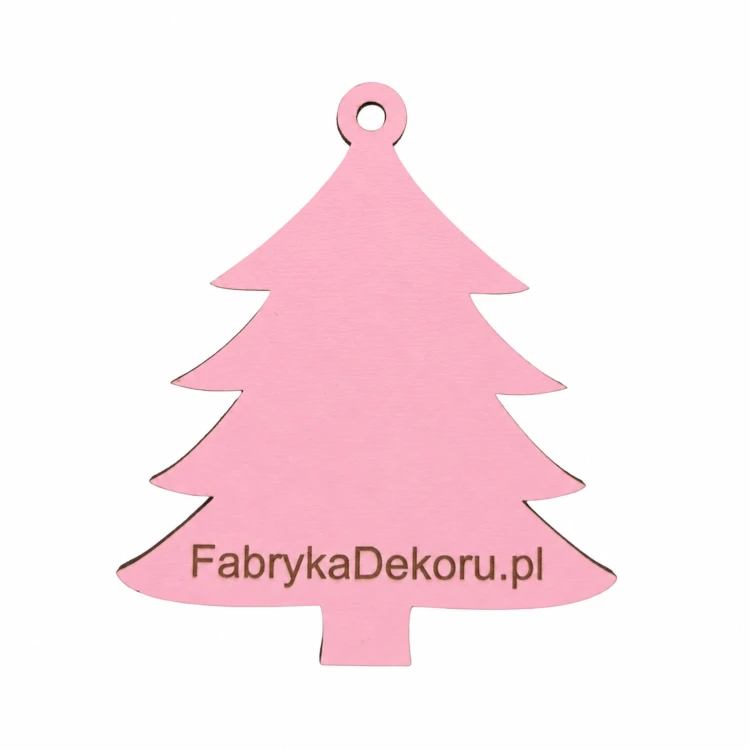 Choinka z logo firmy - Różowy HDF - P0567