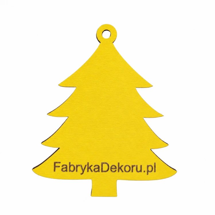 Choinka z logo firmy - Żółty HDF - P0567