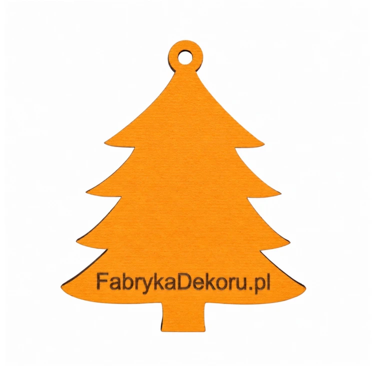 Choinka z logo firmy - Pomarańczowy HDF - P0567