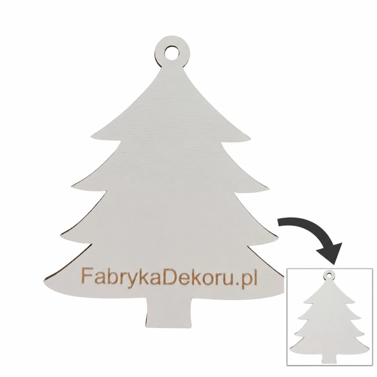 Choinka z logo firmy - Biały dwustronny HDF - P0567