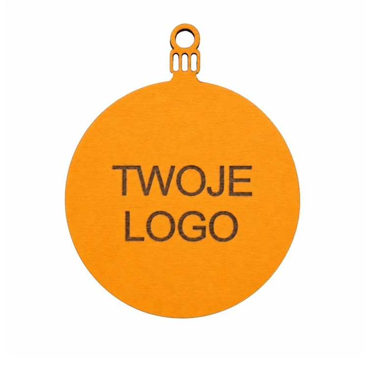 Bombka z logo firmy - Pomarańczowy HDF - P0568