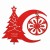 Choinka z logo firmy - Czerwony HDF - P0572