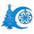 Choinka z logo firmy - Niebieski HDF - P0572