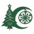 Choinka z logo firmy - Zielony HDF - P0572