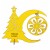 Choinka z logo firmy - Żółty HDF - P0572
