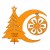 Choinka z logo firmy - Pomarańczowy HDF - P0572
