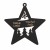 Gwiazdka z logo firmy - Czarny HDF - P0543