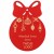 Bombka z logo firmy - Czerwony HDF - P0547