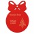Bombka z logo firmy - Czerwony HDF - P0546