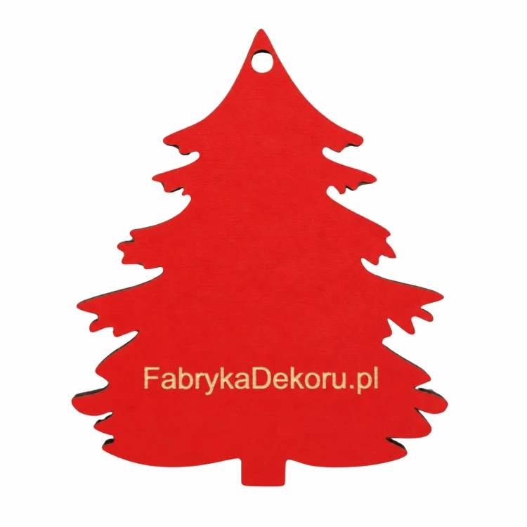 Choinka z logo firmy - Czerwony HDF - P0552
